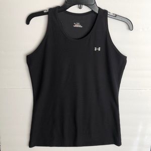 Under Armour heatgear Black Racerback Sleeveless Active Workout Top Shir…